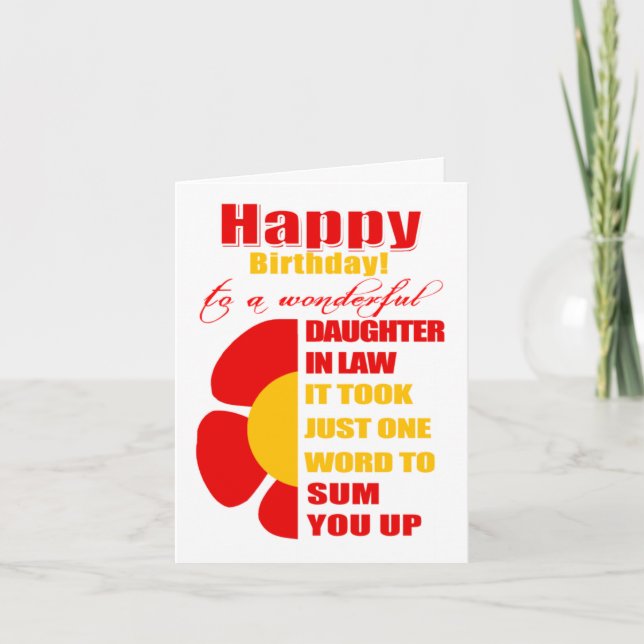 Tochter zum Geburtstag Karte (Vorderseite)
