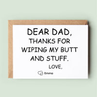 Tochter zum lieben Vater Funny Birthday Card