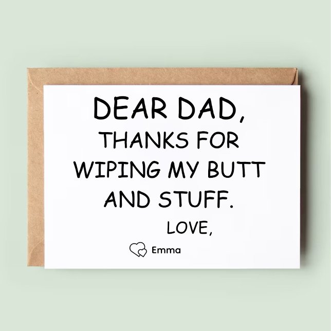 Tochter zum lieben Vater Funny Birthday Card Einladung (Daughter to Dear Dad Funny Birthday Card)