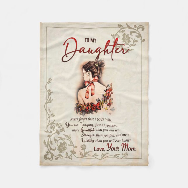 Tochtergeschenk | Brief an meine Tochter aus der M Fleecedecke (Vorderseite)