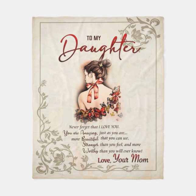 Tochtergeschenk | Brief an meine Tochter aus der M Fleecedecke (Vorderseite)