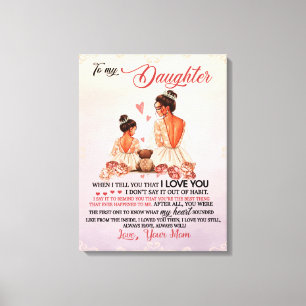 Tochtergeschenk   Brief an meine Tochter aus der M Leinwanddruck