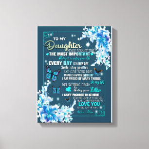 Tochtergeschenk Brief an meine Tochter aus der M Leinwanddruck