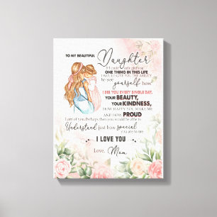 Tochtergeschenk   Brief an meine Tochter aus der M Leinwanddruck