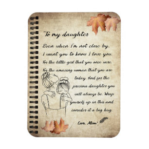 Tochtergeschenk   Brief an meine Tochter aus der M Magnet