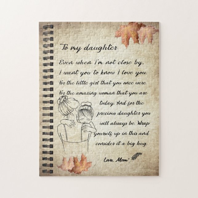 Tochtergeschenk | Brief an meine Tochter aus der M Puzzle (Vertikal)