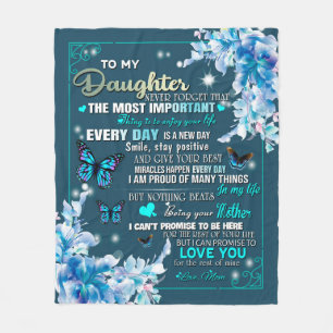 Tochtergeschenk  Brief an meine Tochter aus der Ma Fleecedecke