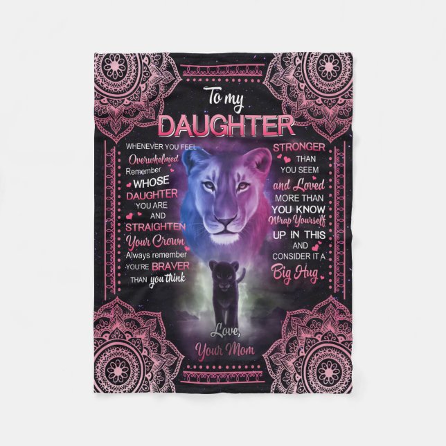 Tochtergeschenk| Brief an meine Tochter aus der Ma Fleecedecke (Vorderseite)