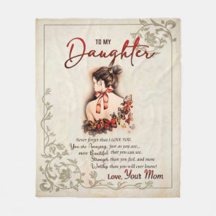 Tochtergeschenk  Brief an meine Tochter aus der Ma Fleecedecke