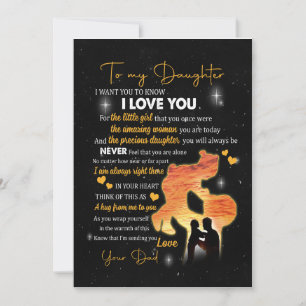 Tochtergeschenk  Brief an meine Tochter Liebe aus  Einladung