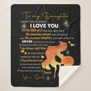 Tochtergeschenk  Brief an meine Tochter Liebe aus  Sherpadecke