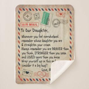 Tochtergeschenk   Für unsere Tochter Liebe vom Vat Sherpadecke