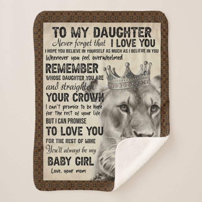 Töchterliebhaber| An meine Tochter Liebe Mama Sherpadecke (Vorderseite)