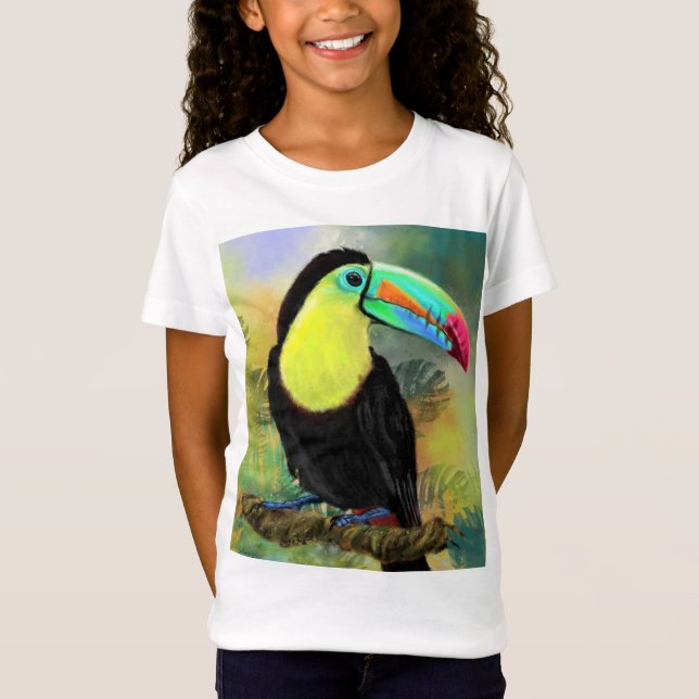 Toco Toucan Bird Kids T - Shirt (Vorderseite)