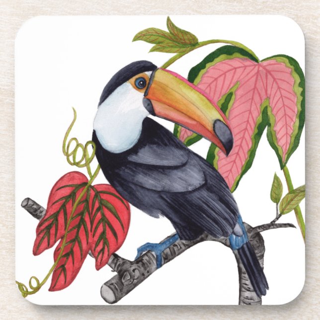 Toco Toucan Getränkeuntersetzer (Vorderseite)