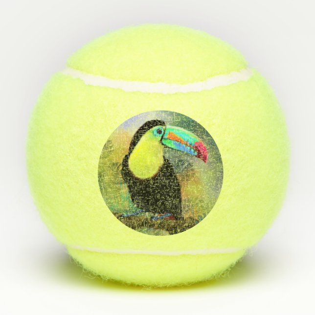 Toco Toucan Tennis Balls Tennisbälle (Rückseite)