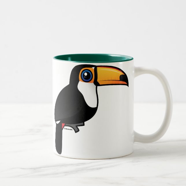 Toco Toucan Zweifarbige Tasse (Rechts)