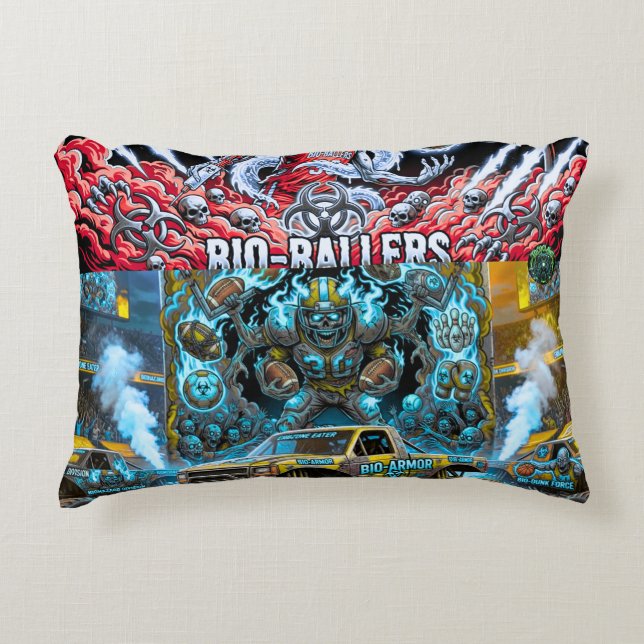 TOCOCLAWS Bio-Rüstung-Monstertruck - Giftiger Schä Dekokissen (Vorderseite)