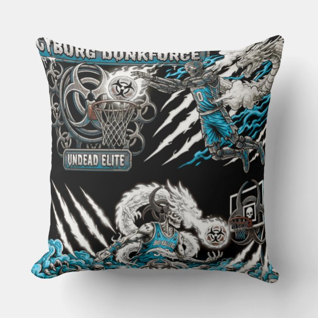TOCOCLAWS Cyborg Dunkforce - Untotes Elite-Basketb Kissen (Vorderseite)