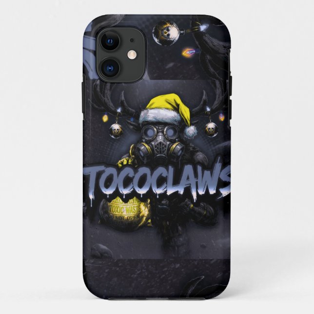 tococlaws, giftiger Baseball, Gasmasken-Kunst, Ske Case-Mate iPhone Hülle (Rückseite)