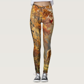 TOCOCLAWS Herbst-Bogenjagd-Leggings - Weißwedelhir Leggings