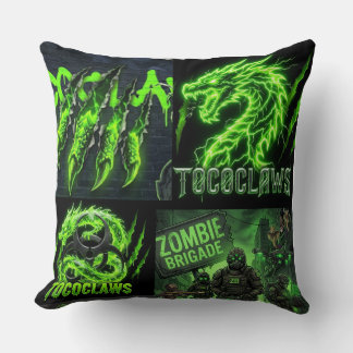 TOCOCLAWS Neon Grün Electric Dragon - Million Grün Kissen