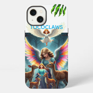 TOCOCLAWS Schutzengel & Waldhirsche Fantasy iPhone 13 Hülle