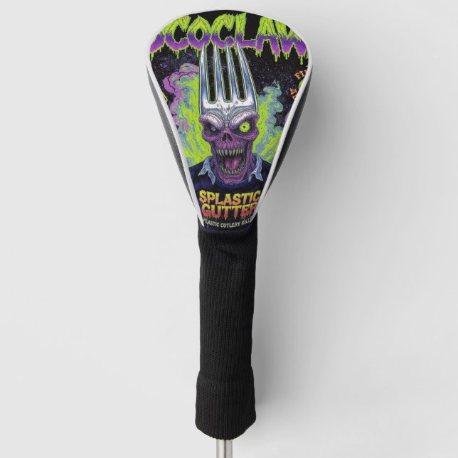 TOCOCLAWS Splastic Gutter Toxischer Gabel Zombie Golf Headcover (Vorderseite)