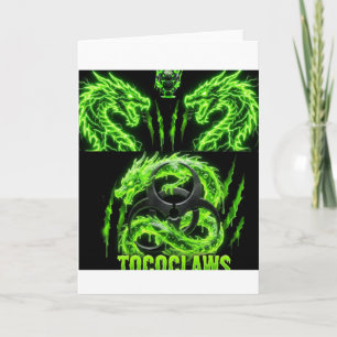 TOCOCLAWS Zwilling Neon Grün Lightning Dragons Karte