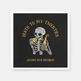 Tod an meinem Skelett der 20er Jahre Serviette