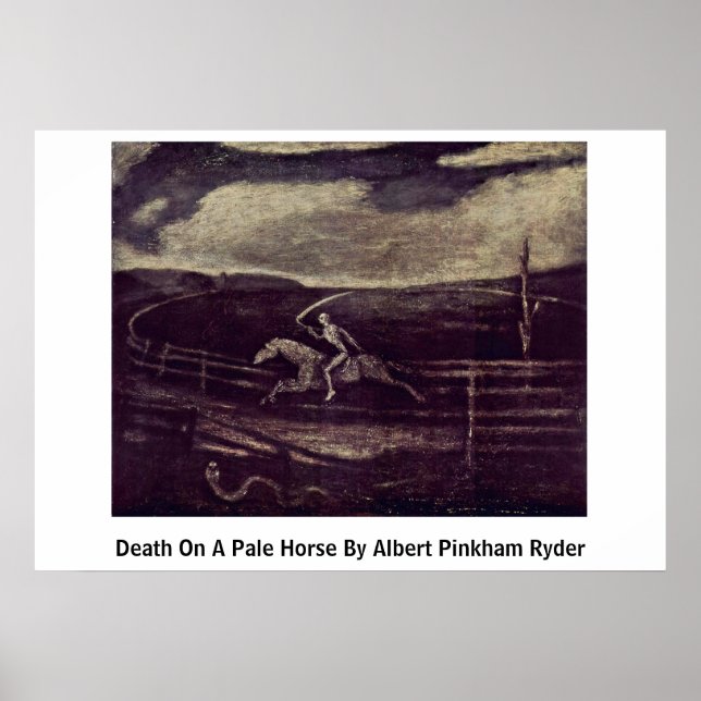 Tod auf einem blassen Pferd von Albert Pinkham Ryd Poster (Vorne)