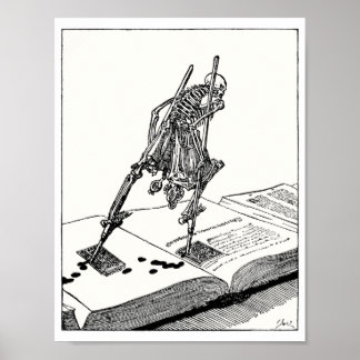 Tod auf Stelzen gehend Poster