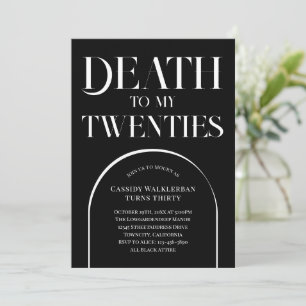Tod bis zum 30. Geburtstag Einladung