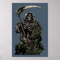 Tod - böser Skeleton Grim Sensenmann mit Scythe