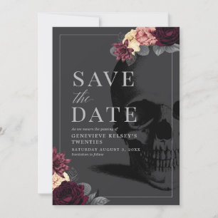 Tod deiner 20er-Party - Save-the-Date-Karte mit Bl Einladung