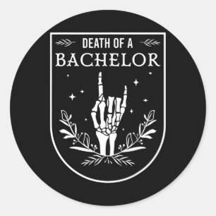 Tod des Bachelor Groom Trauzeuge Gothic Halloween Runder Aufkleber