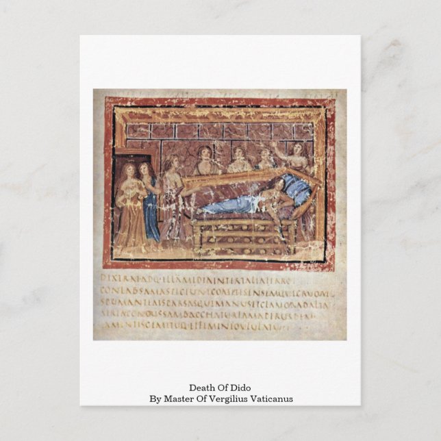 Tod des Dido durch Meister des Vergilius Vaticanus Postkarte (Vorderseite)
