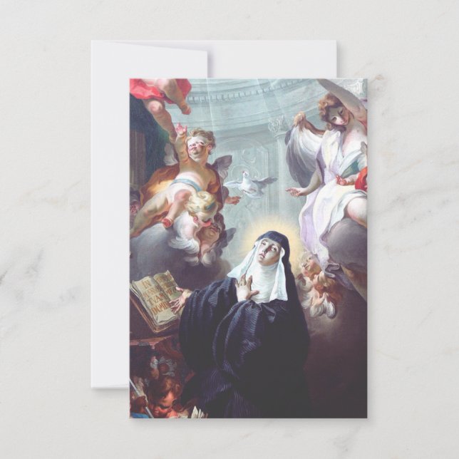 Tod des Heiligen Scholastica Dankeskarte (Vorderseite)