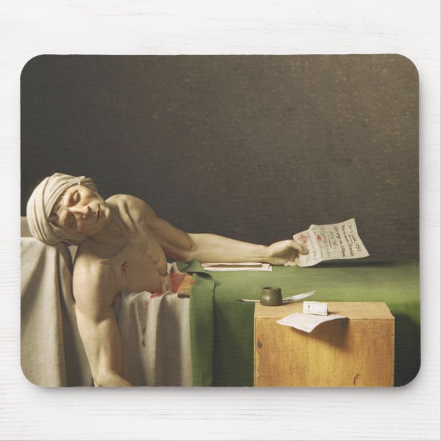 Tod des Marats durch Jacques Louis David Mousepad (Vorne)