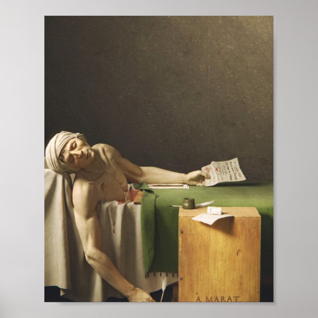 Tod des Marats durch Jacques Louis David Poster (Vorne)