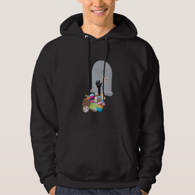 Tod durch Candy Halloween Design Hoodie (Vorderseite)