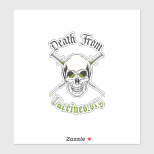Tod durch Impfstoffe mit individueller SchneidViny Aufkleber
