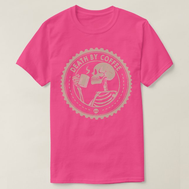 Tod durch Kaffee Funny Skeleton von Tobe Fonseca T-Shirt (Design vorne)