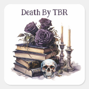 Tod durch TBR, Buchliebhaber  Quadratischer Aufkleber