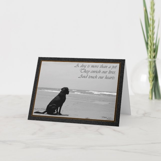 Tod eines Haustieres, Hundetod, traurig, Hund, der Karte (Vorderseite)