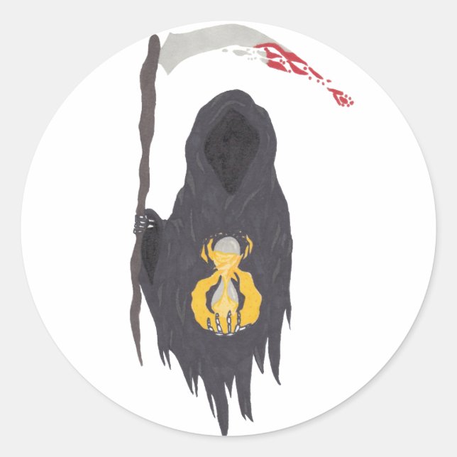 Tod ewial runder aufkleber (Vorderseite)