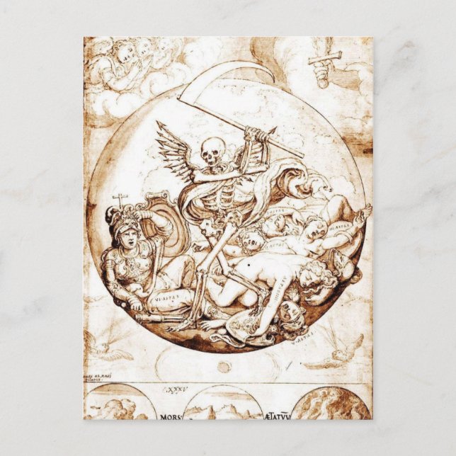 Tod gegen Welt Postkarte (Vorderseite)