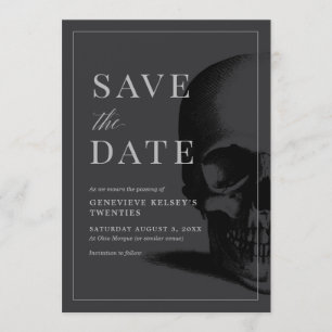 Tod Ihrer 20er-Party Save-the-Date Einladung