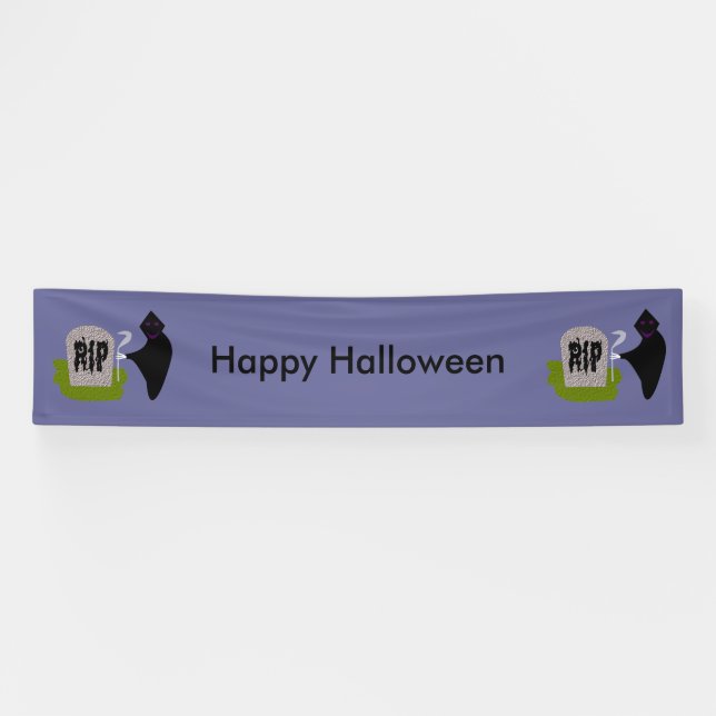 Tod im Friedhof Halloween Custom Banner (Horizontal)