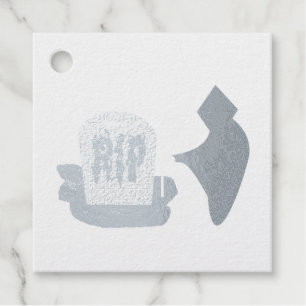 Tod im Friedhof Halloween Custom Foil Geschenkanhänger